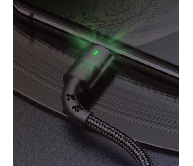 USAMS Kabel pleciony lightning 1m 2A Fast Charging czarny - 1569052 - zdjęcie 4